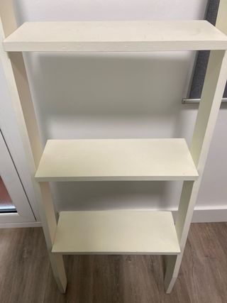 Estantería escalera blanca de madera