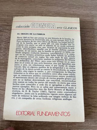 Federico Engels 
el origen de la familia 