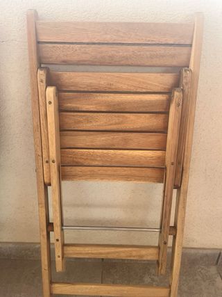 6 Sillas plegables madera ¡¡lijada!!