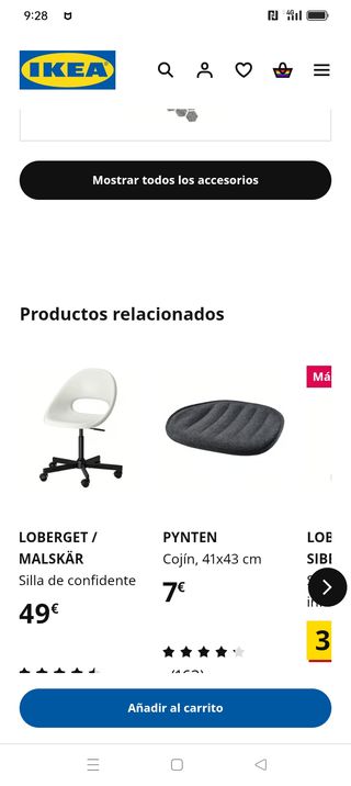 Silla oficina IKEA - blanca y negra