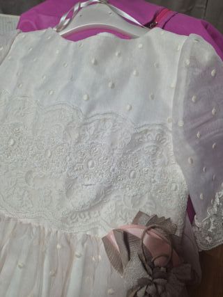 Vestido comunión niña manga francesa