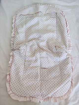 Funda carrito bebé rosa lunares