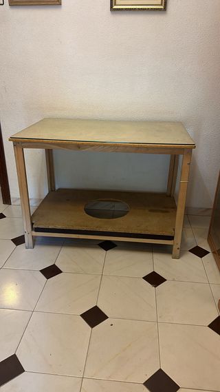 Mueble auxiliar vintage incluido cristal