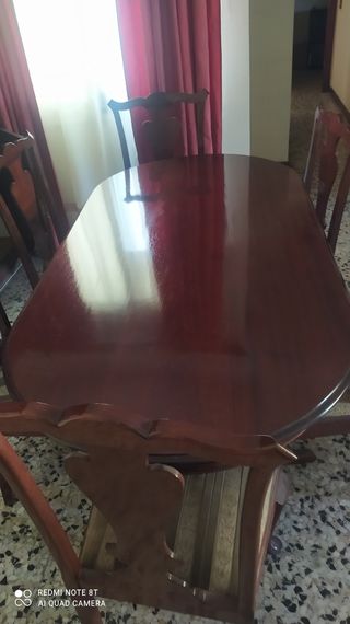 Mesa comedor 6 sillas madera
