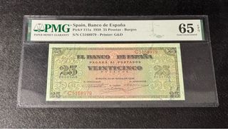Billete 25 Pesetas España 1938