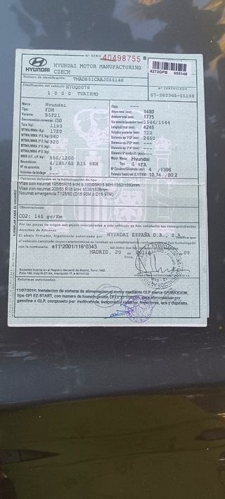 Hyundai i30 2009  con etiqueta Eco