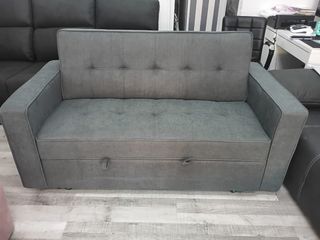 Sofá cama gris - 2 plazas