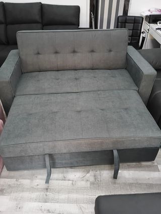 Sofá cama gris - 2 plazas