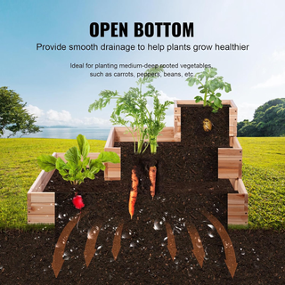 Aiuola da Giardino Rialzata, Fioriera in Legno da