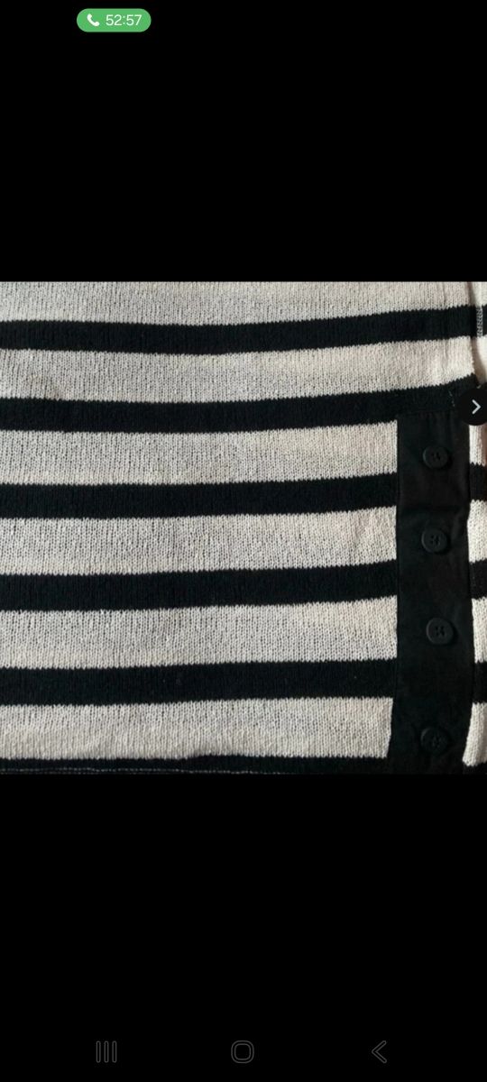 Top Zara rayas blancas y negras