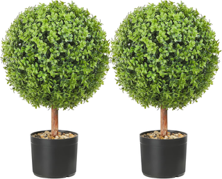 Pianta Artificiale in Bosso 2 Alberi 559 mm Piante