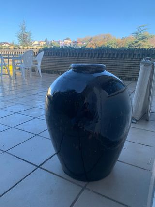 Vasija cerámica china | Marrón oscuro