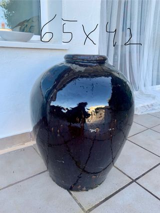 Vasija cerámica china | Marrón oscuro