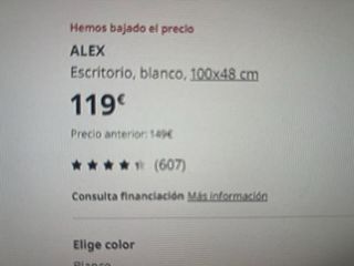Escritorio blanco infantil - juvenil con silla