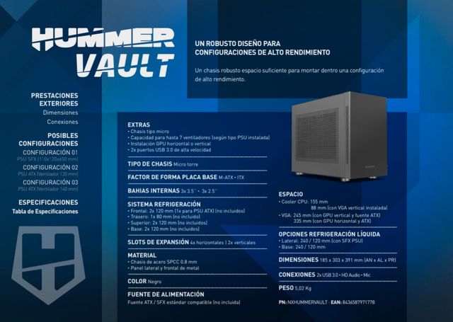 Nox Hummer Vault (SAMA IM01) - Caja PC