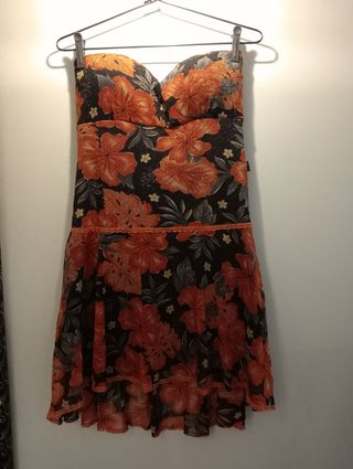 Vestido Flores y brillante