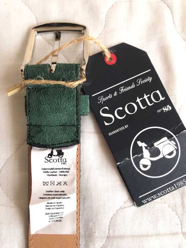 Cinturón Scotta verde - Talla 95 ctms nuevo