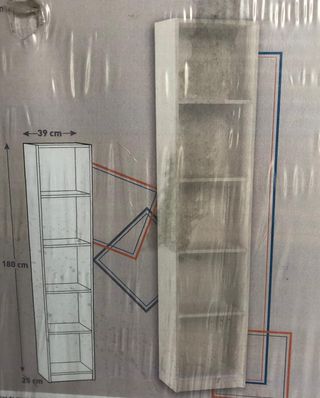 Estantería  de madera BLANCA y CAMBRIAN