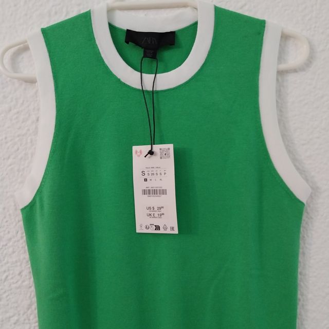 Top Zara verde nuevo