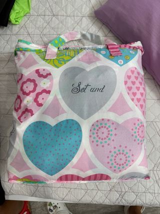 Colcha infantil corazones