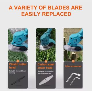 DESBROZADORA ELÉCTRICA RECARGABLE CON 2 BATERÍAS