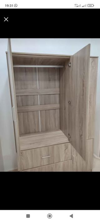 Armario 3 puertas blanco - espejo