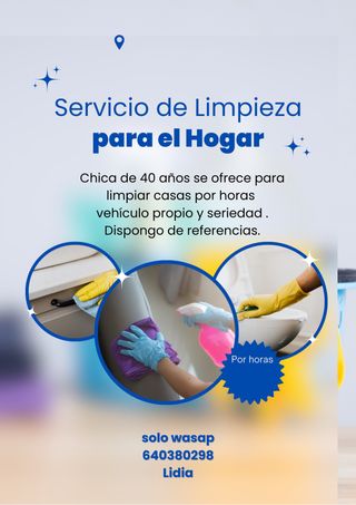 chica para limpieza de hogar