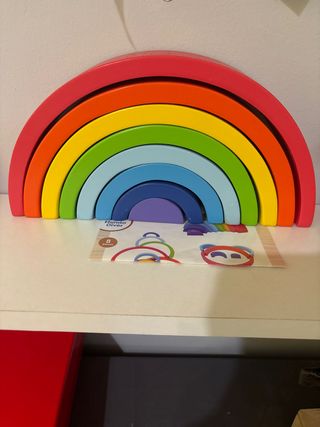 Arcoiris de madera Montessori - 8 piezas