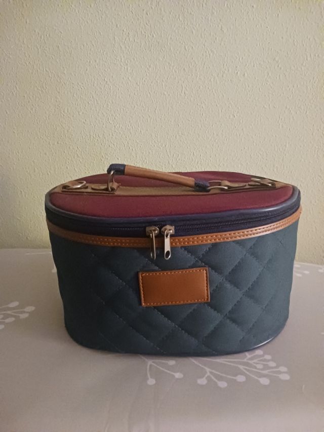 Neceser viaje vintage - Verde y Rojo