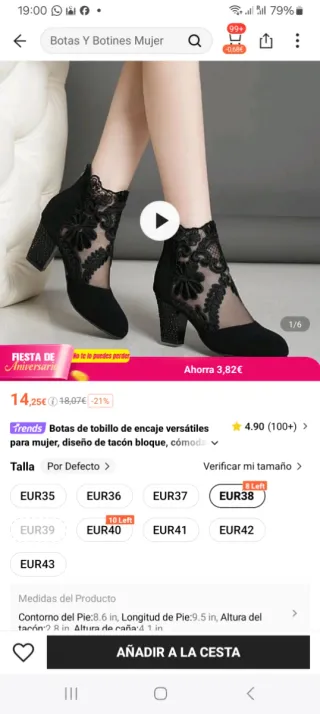 Botín elegante negro