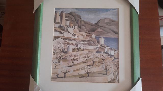 Cuadro paisaje costumbrista