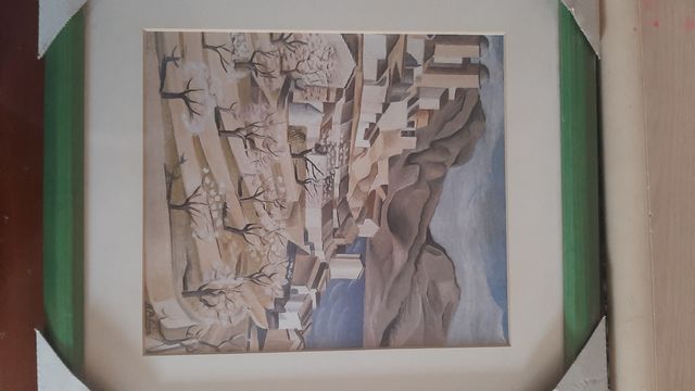 Cuadro paisaje costumbrista