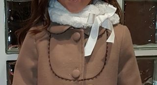 Cuello/Bufanda niña Amaya blanco/beige