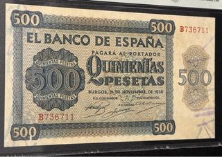Billete 500 Pesetas España 1936
