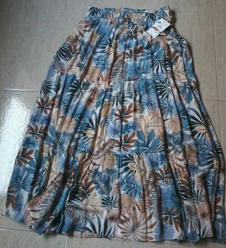 Falda larga estampada - boho