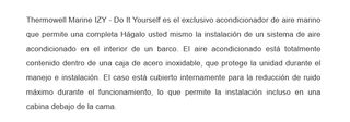 AIRE ACONDICIONADO PARA BARCO EN KIT DE MONTAJE