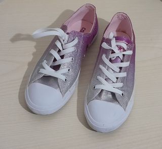 Converse glitter rosa-argento TG 38