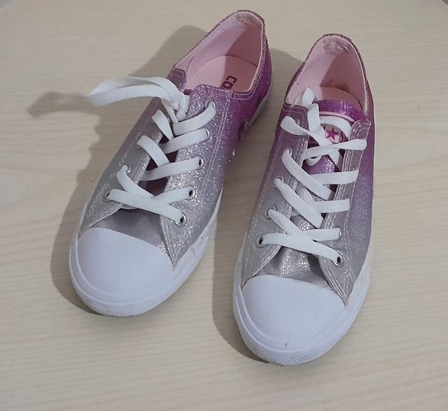 Converse glitter rosa-argento TG 38