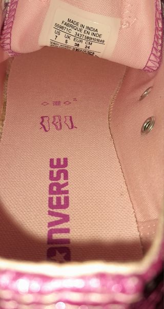 Converse glitter rosa-argento TG 38