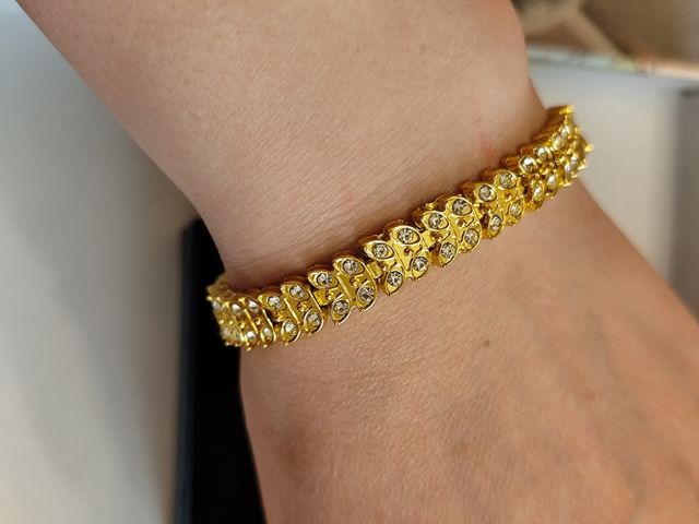 Pulseira com 18 k. pedras de ouro eliminadas