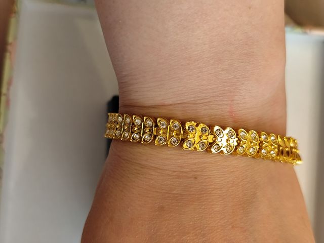 Pulseira com 18 k. pedras de ouro eliminadas