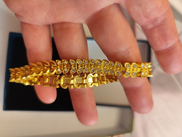 Pulseira com 18 k. pedras de ouro eliminadas