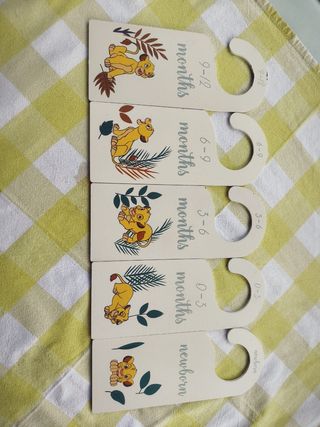 5 separadores armario bebé Lion King