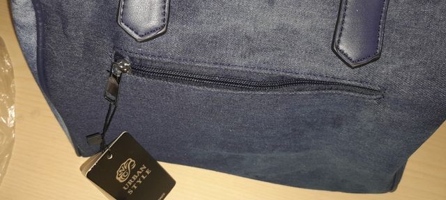Borsa Denim Blu nuova