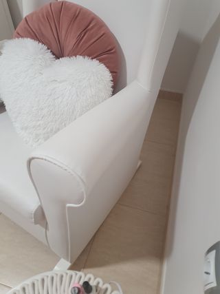 Sillón mecedora Trébol blanco