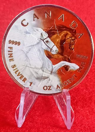 Moneda Plata Canadá 2022 Caballo Blanco