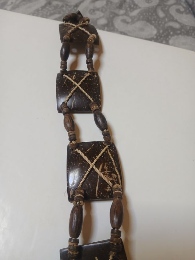 Cinturón marrón de coco (85cm más las cuerdas)