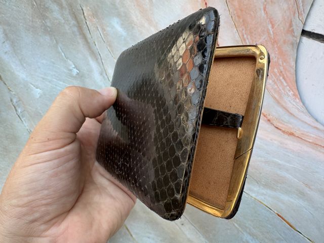 Estuche cigarrillos piel vintage