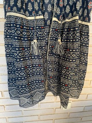 Caftán largo Zara azul