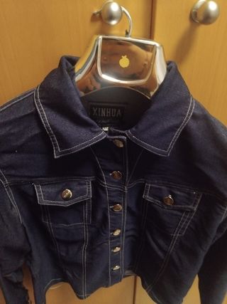 Chaqueta estilo vaquera azul